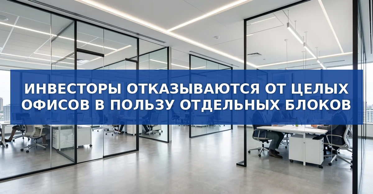 Инвесторы отказываются от целых офисов: рост спроса на отдельные блоки