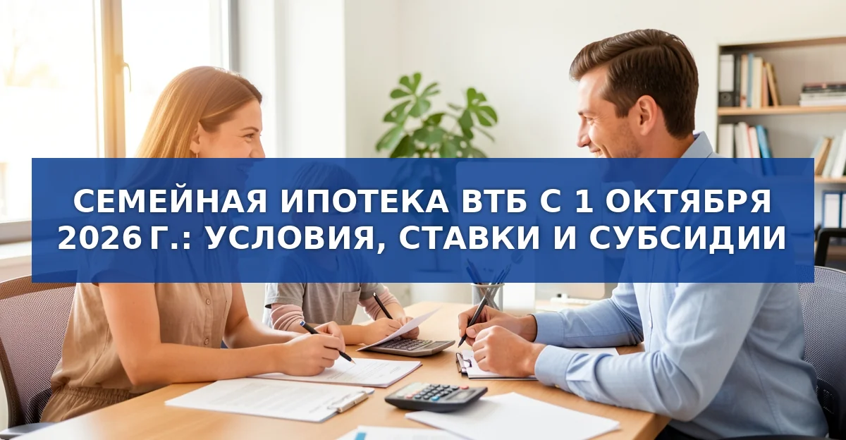 Семейная ипотека ВТБ с 1 октября 2026 года: новые условия и возможности для семей