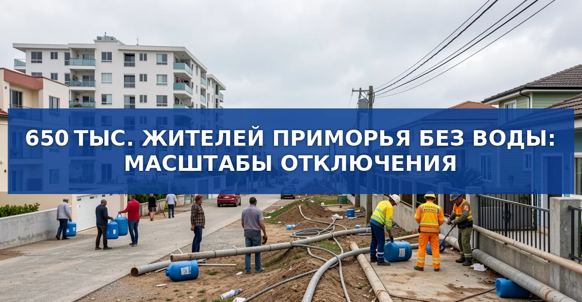 Крупномасштабный сбой водоснабжения в Приморском крае: более 650 тысяч без воды
