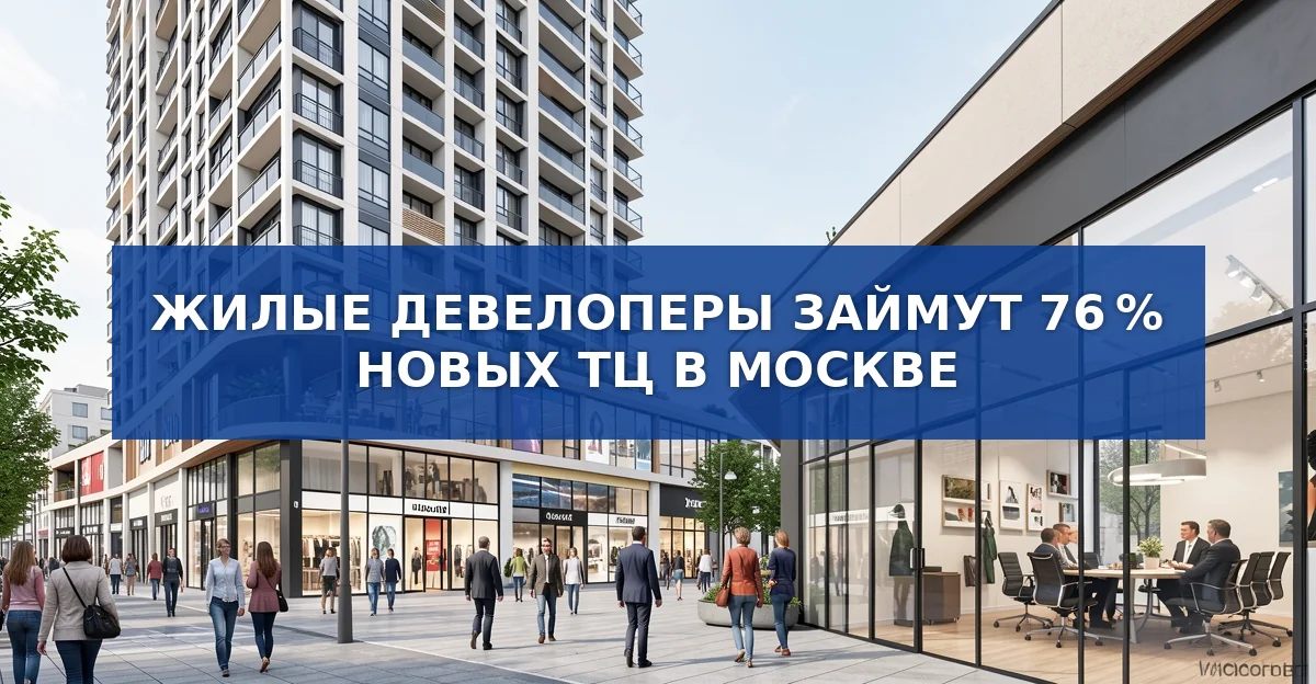 Жилые девелоперы заполнят почти весь рынок новых торговых центров Москвы к 2026 году