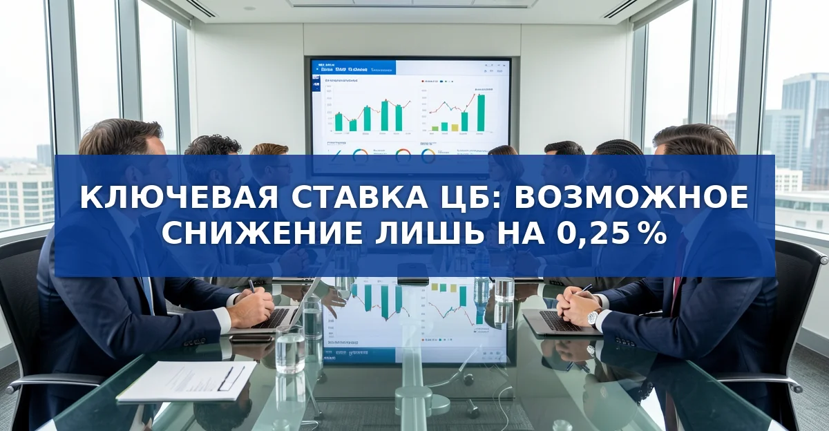 Ключевая ставка ЦБ в 2026 году: возможное снижение на 0,25 % и его последствия