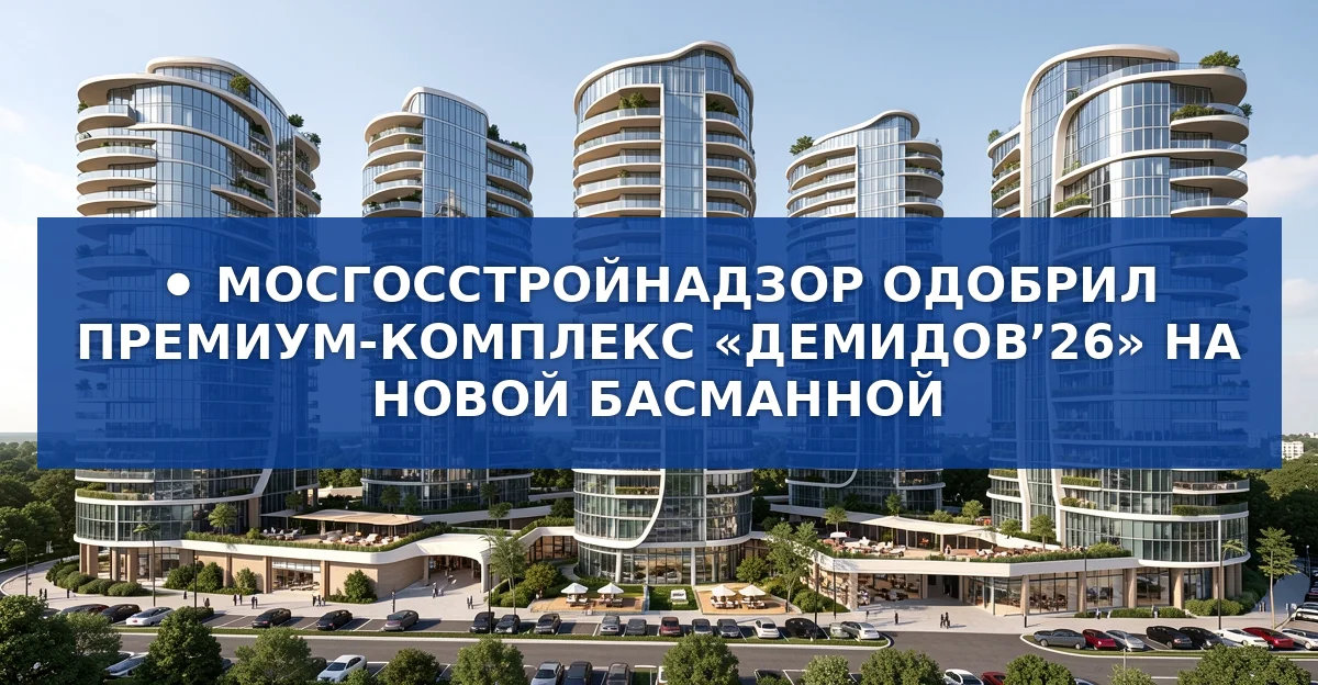 Мосгосстройнадзор одобрил премиум‑проект «ДЕМИДОВ’26» в Басманном районе
