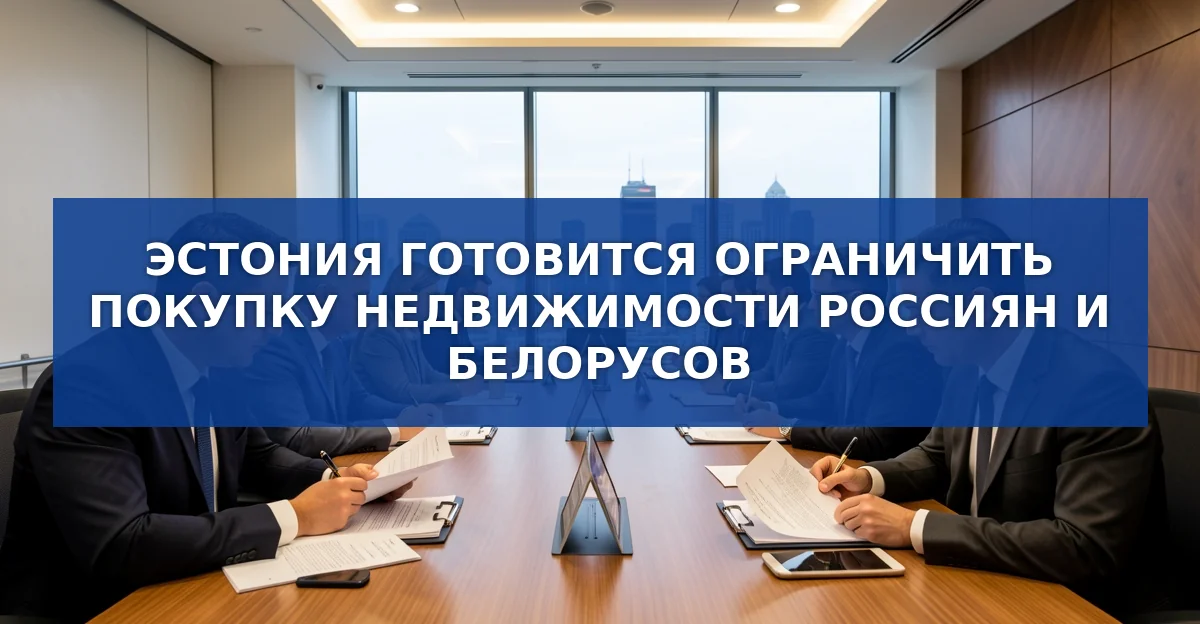 Эстония готовит ограничения на покупку недвижимости россиянами и белорусами