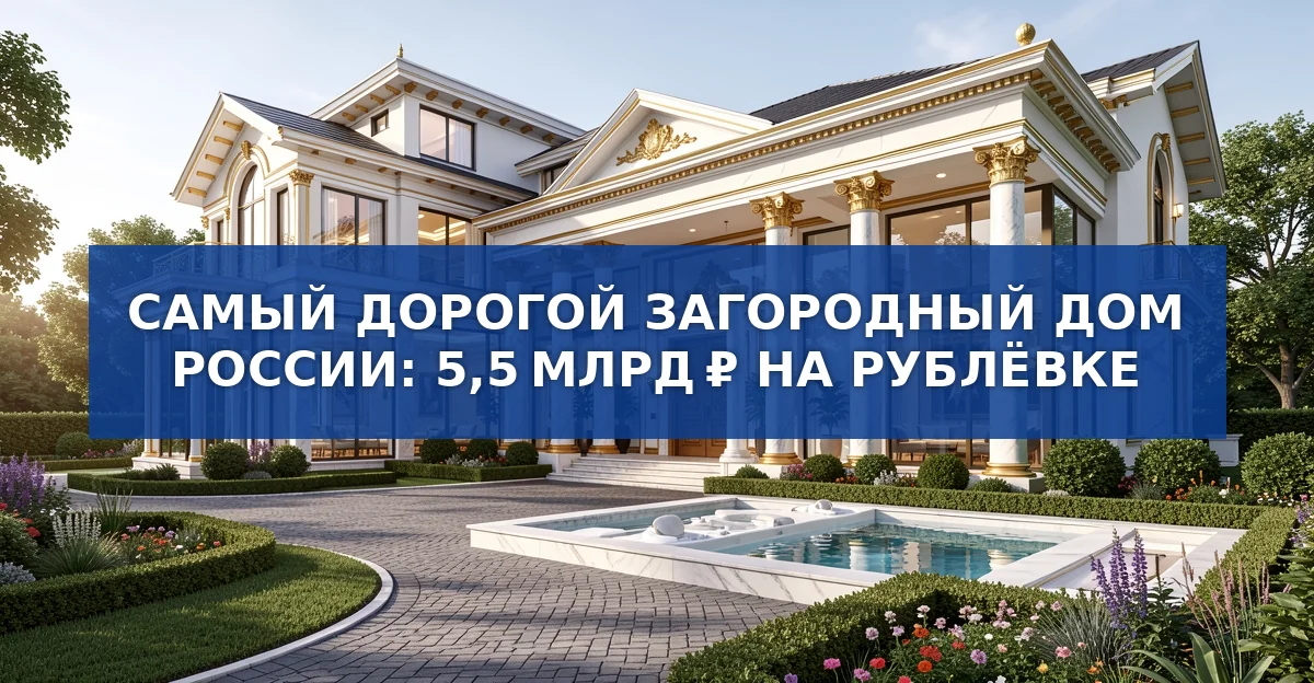 Самый дорогой загородный дом в Подмосковье: 5,5 млрд ₽ за 2500 м²