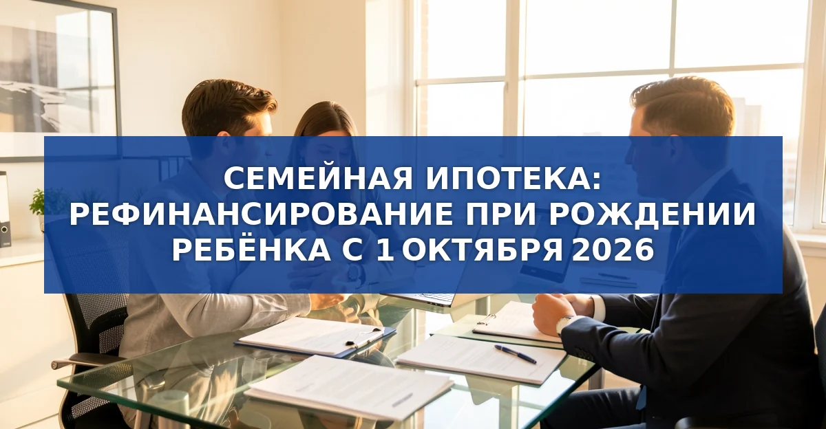 Новые возможности рефинансирования семейной ипотеки с 1 октября 2026 года