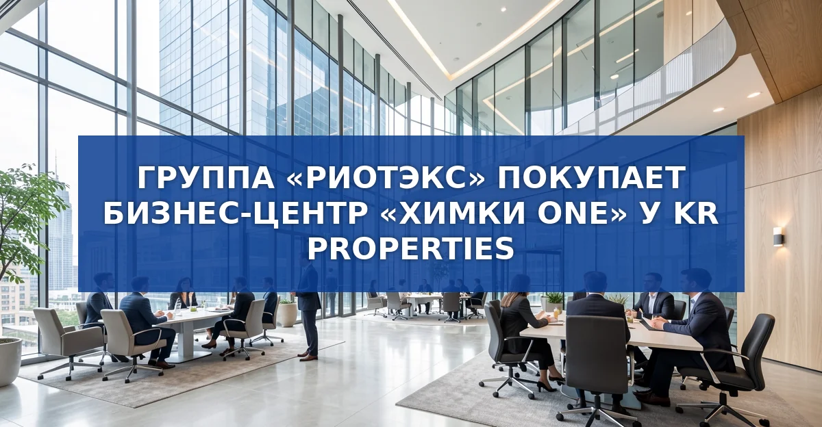 RIOtex покупает бизнес‑центр «Химки One»: расширение сети «РТС» в Подмосковье