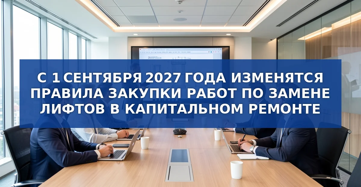 Новые правила выбора подрядчиков для замены лифтов в капитальном ремонте с 2027 года