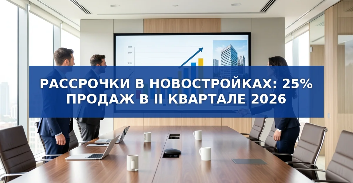 Рассрочка в новостройках: рост до 25 % продаж во втором квартале 2026 г.