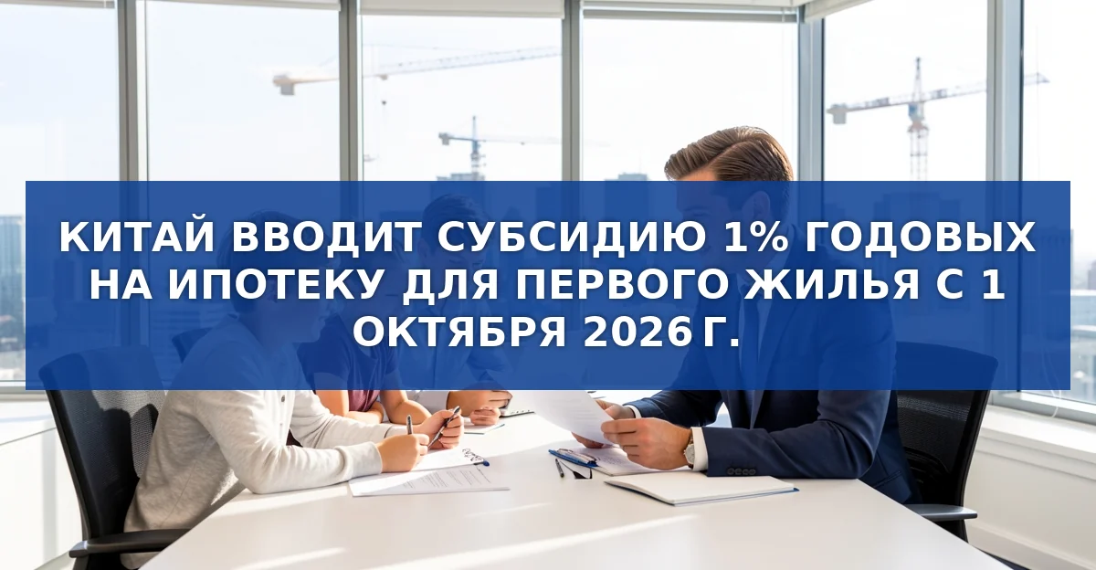 Китай вводит субсидию на ипотеку: как изменятся условия покупки первого жилья
