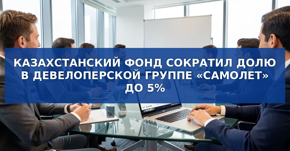 Казахстанский фонд сократил долю в девелопере «Самолёт» до 5 %