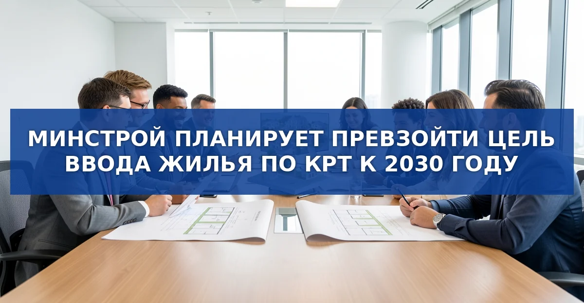 Минстрой планирует превзойти цель ввода жилья по КРТ к 2030 году