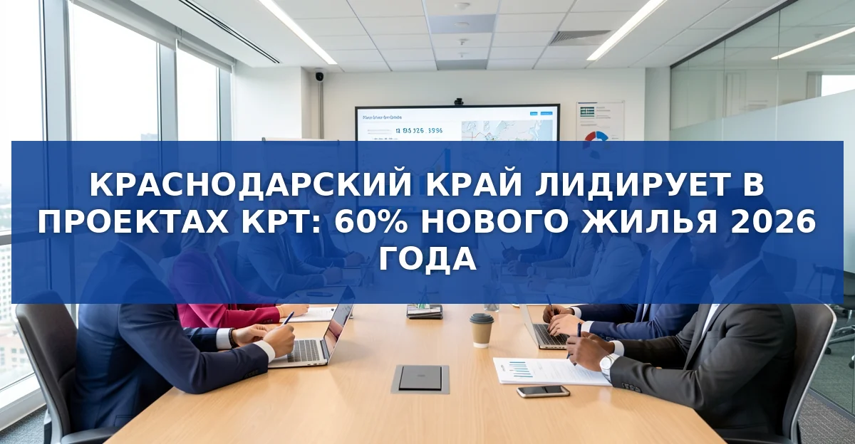 КРТ в России: лидирующая роль Краснодарского края и рост строительных показателей