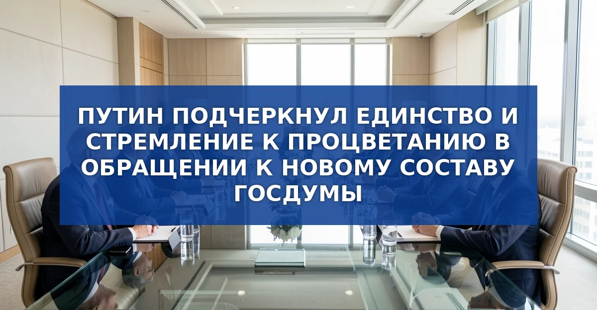Обращение Президента к депутатам нового созыва: единство, безопасность и экономическое развитие