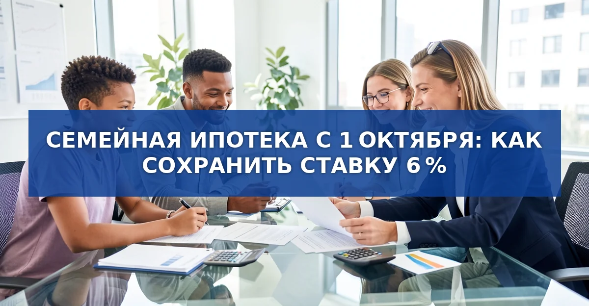Семейная ипотека с 1 октября: новые условия и нюансы перехода на ставку 6 %