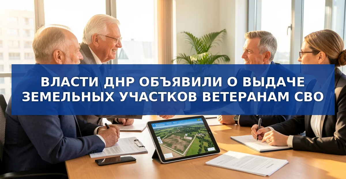 Ветеранам СВО – земельные участки в Донбассе с ипотекой под 2 % годовых