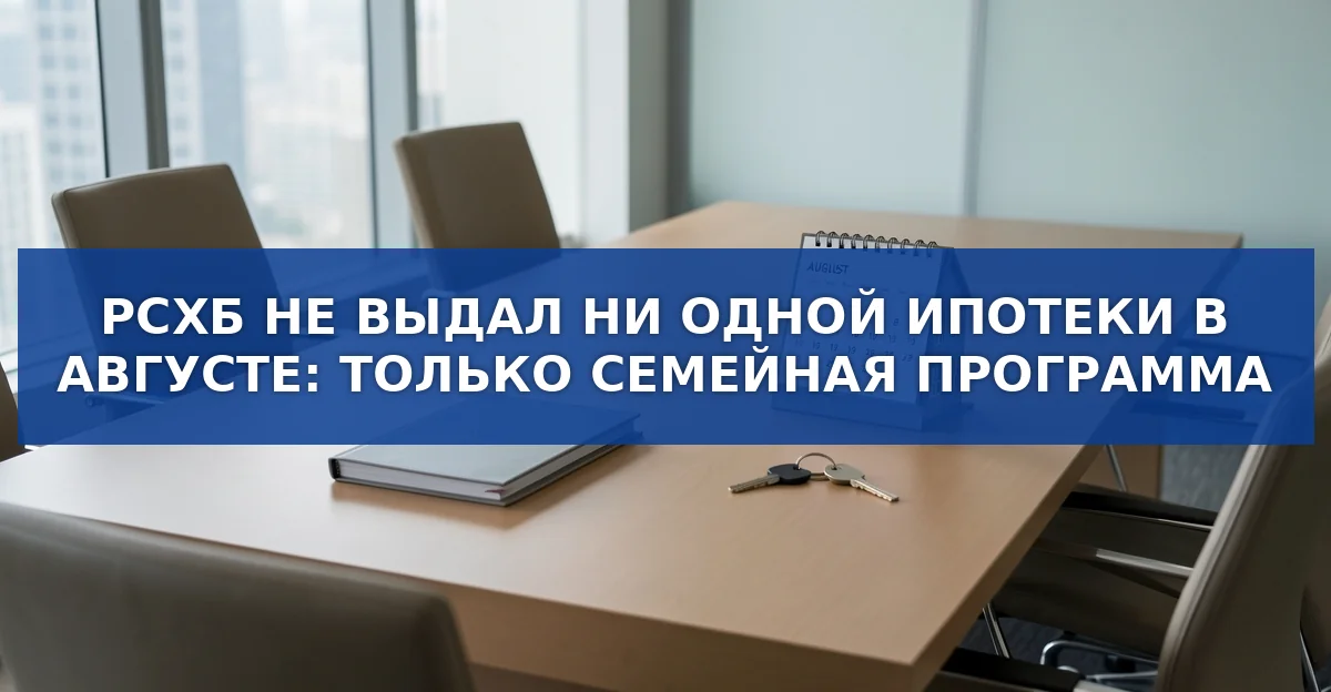 РСХБ не выдал ни одной ипотеки в августе: что это значит для рынка