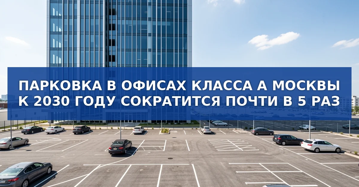 К 2030 году парковочных мест в офисах класса А в Москве будет в пять раз меньше