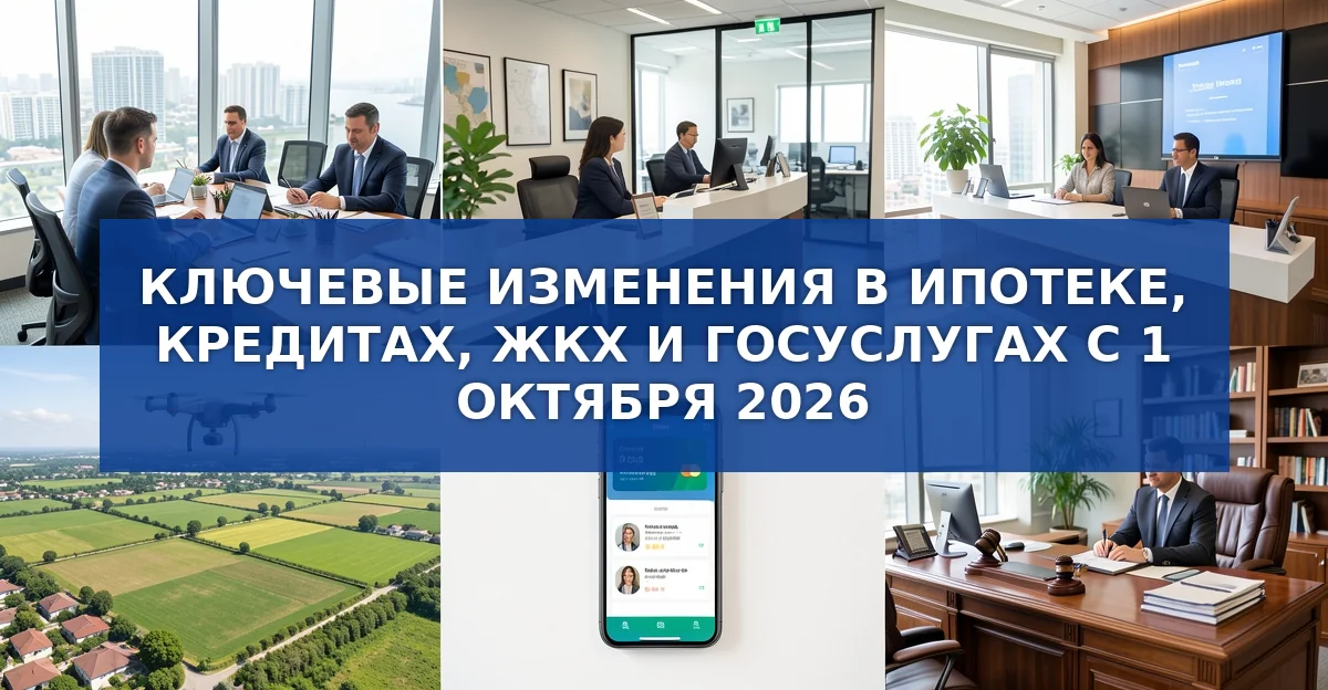 Ключевые изменения в ипотеке, банковском регулировании и тарифах ЖКХ с октября 2026 года