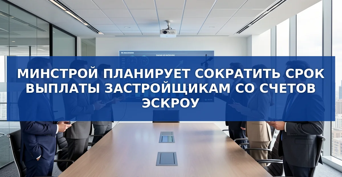 Минстрой предлагает сократить срок перечисления средств со счетов эскроу до трёх дней