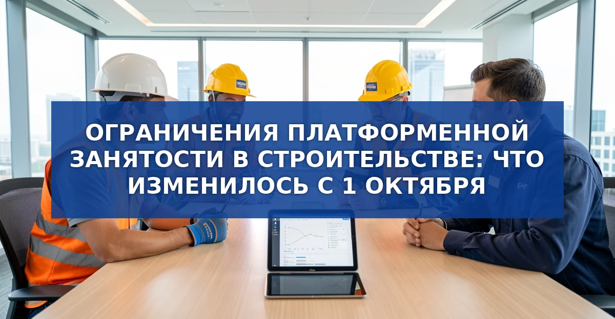 Новые правила платформенной занятости в строительстве: что изменится с 1 октября 2026 года