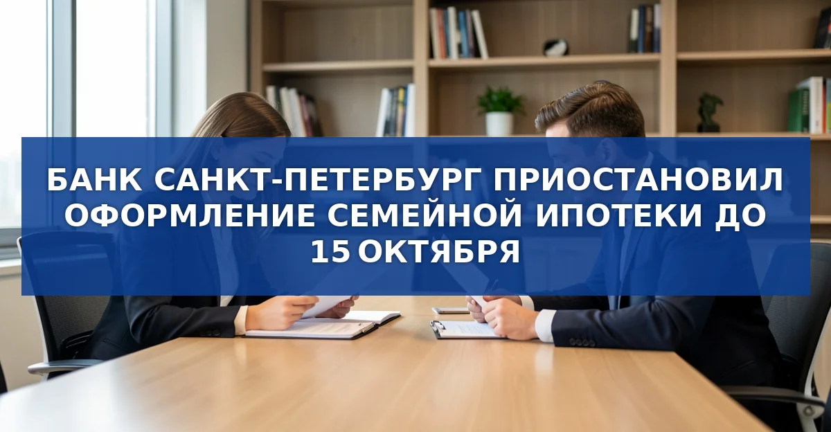 Временная приостановка комбо‑семейной ипотеки и рефинансирования в Банке Санкт‑Петербург до 15 октября 2026 г.