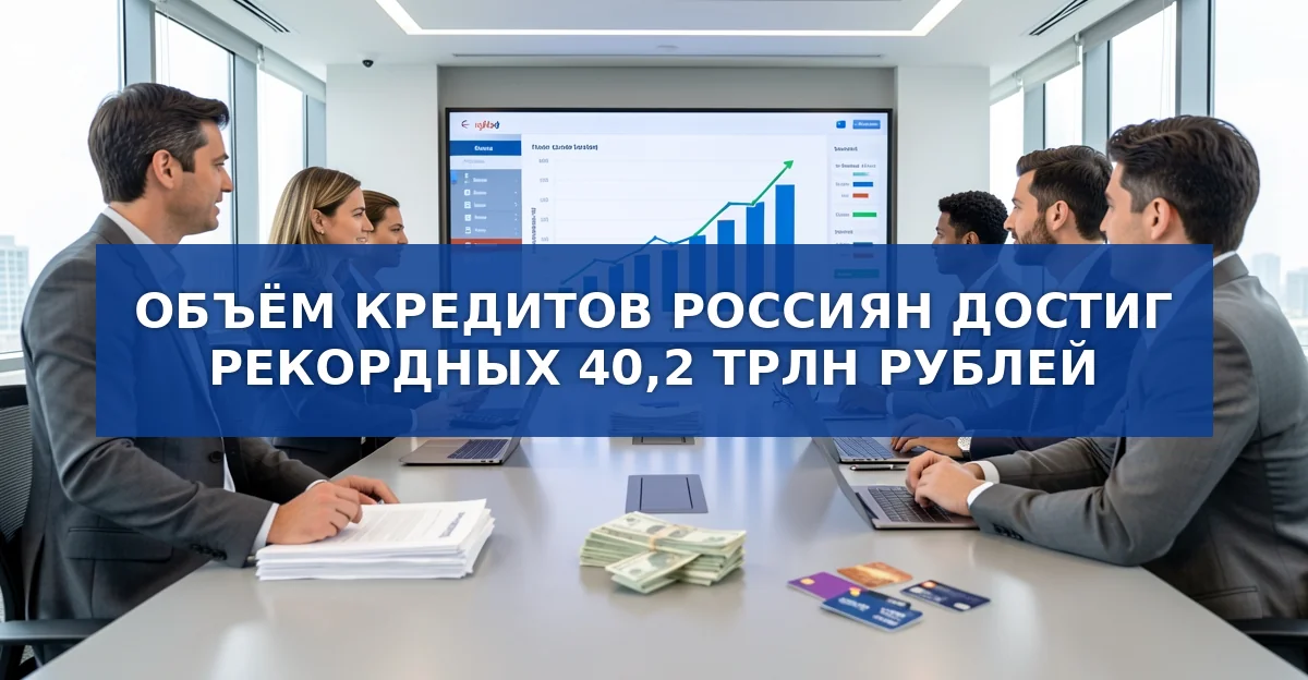Рекордный объём кредитования в России: 40,2 трлн рублей и новые тенденции