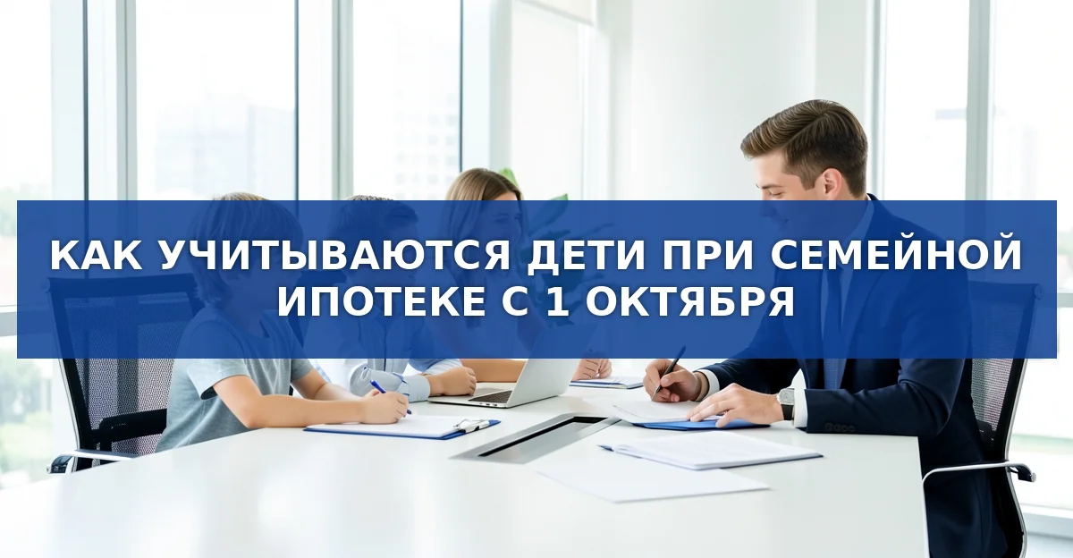 Семейная ипотека с 1 октября 2026 г.: как учитываются дети в расчёте кредита