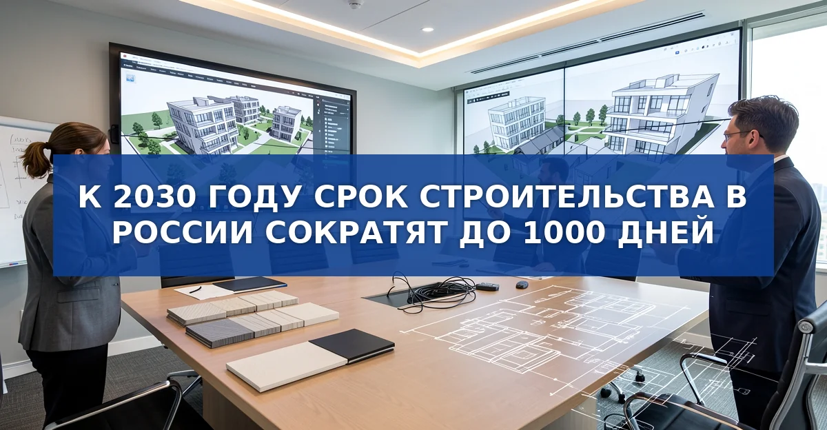 Госпрограмма ускорит строительство: к 2030 году срок возведения жилья сократят до 1000 дней
