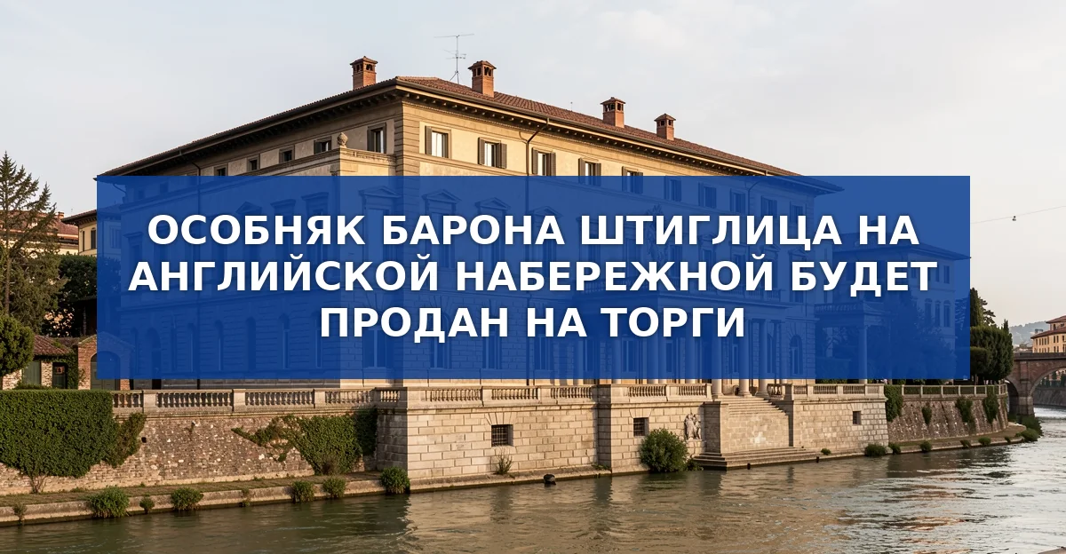 Особняк барона Штиглица на Английской набережной будет продан до 2026 года
