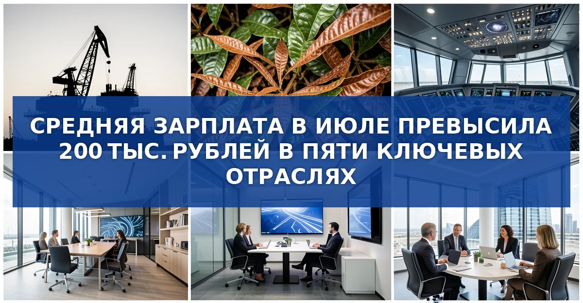 Какие отрасли в России платят больше 200 тысяч рублей: анализ июля 2026