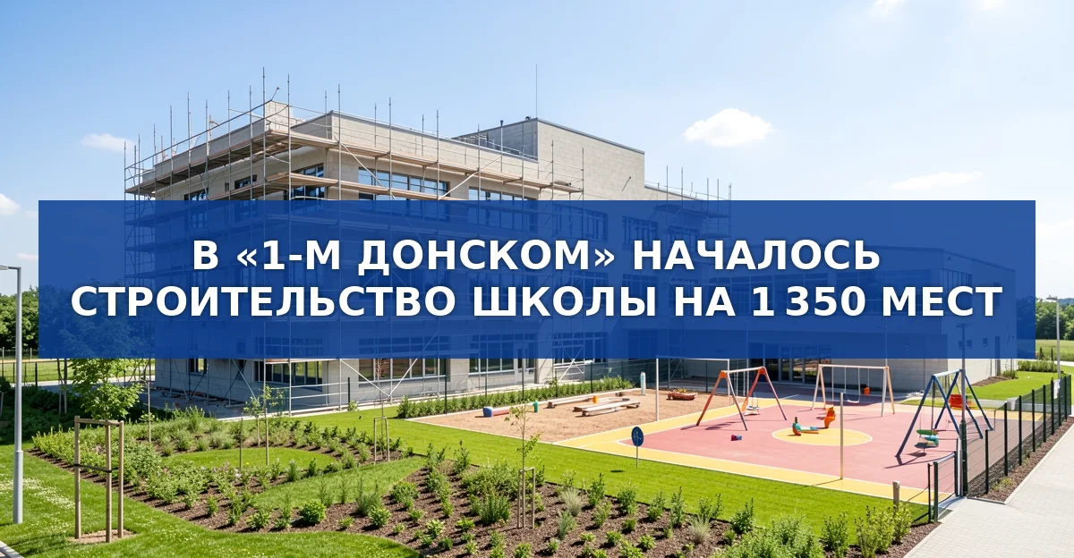В районе «1‑й Донский» открывается школа на 1350 мест: детали проекта