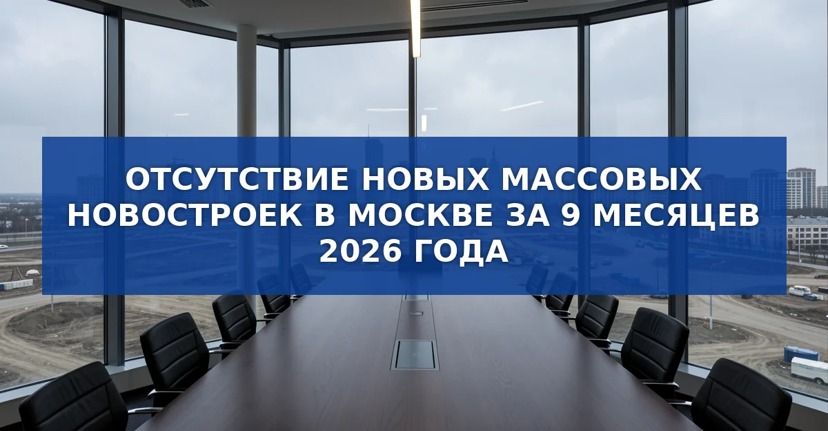 Массовый сегмент новостроек в Москве: ноль проектов за 9 месяцев 2026 года