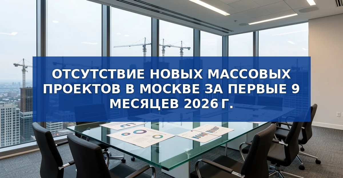 Массовое жильё в Москве: полное отсутствие новых проектов в 2026 году
