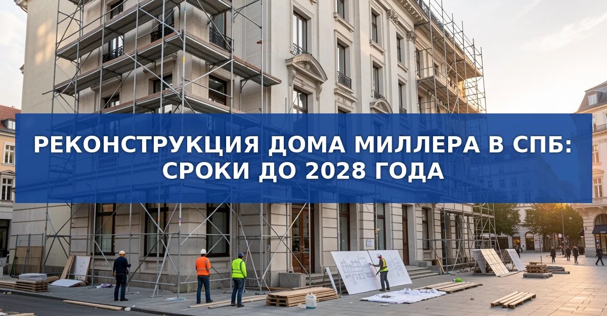 Дом Миллера в Санкт‑Петербурге: реконструкция завершится к 2028 году