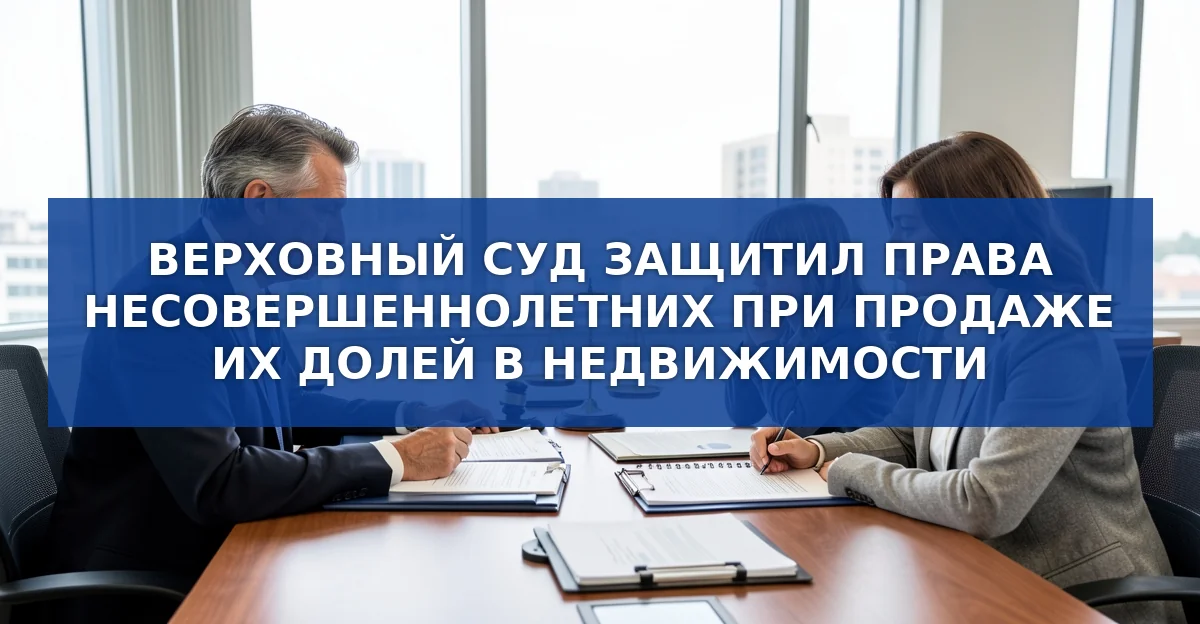 Суд подтвердил: продажа доли квартиры несовершеннолетнего без нотариуса недействительна