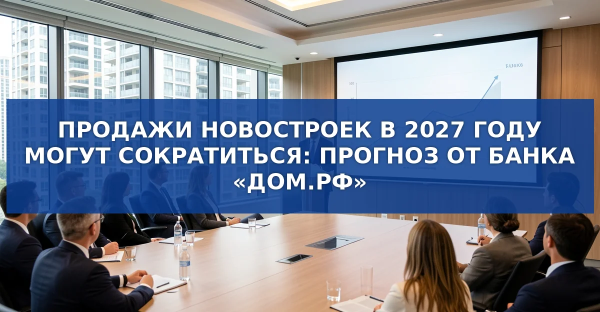 Почему продажи квартир в новостройках могут упасть к 2027 году: взгляд эксперта банка «Дом.РФ»