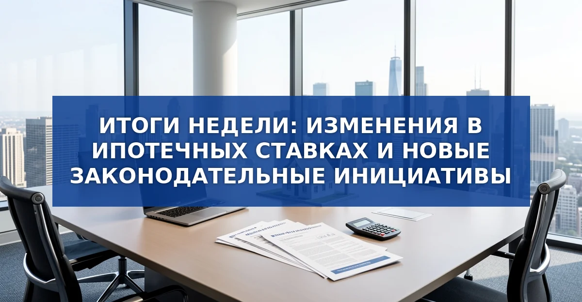 Итоги недели: изменения в ипотеке, новые ставки и законодательные инициативы