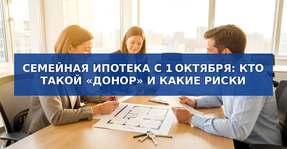 Семейная ипотека с 1 октября: новые правила для доноров