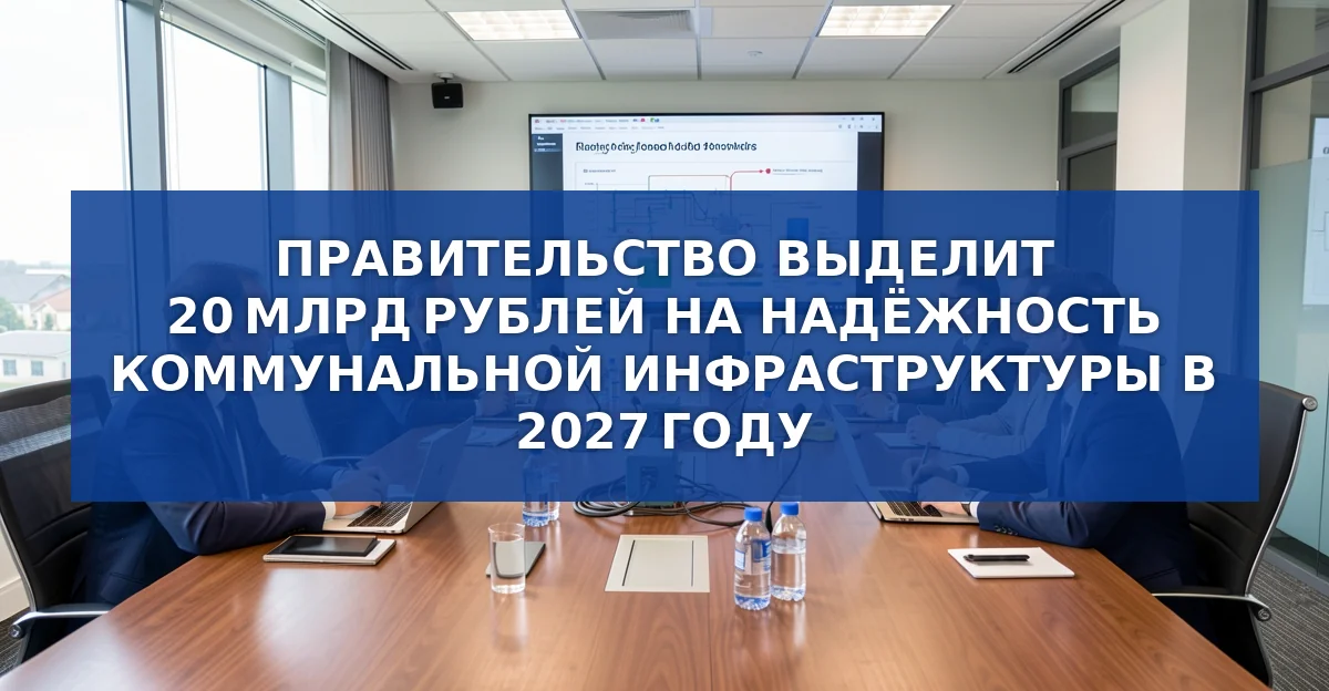 20 млрд рублей в 2027 году: государственная поддержка надёжности коммунальной инфраструктуры