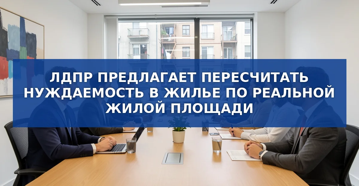 ЛДПР предлагает пересчитать жилищную нуждаемость, учитывая только жилую площадь