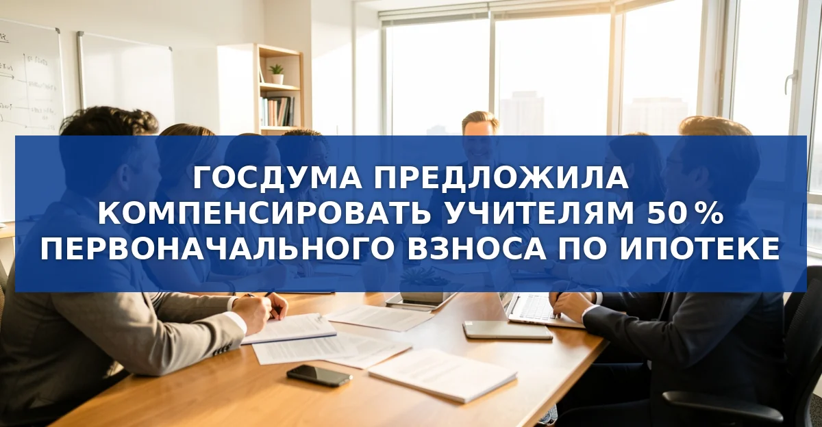 Госдума предлагает учителям покрыть половину первоначального взноса по ипотеке