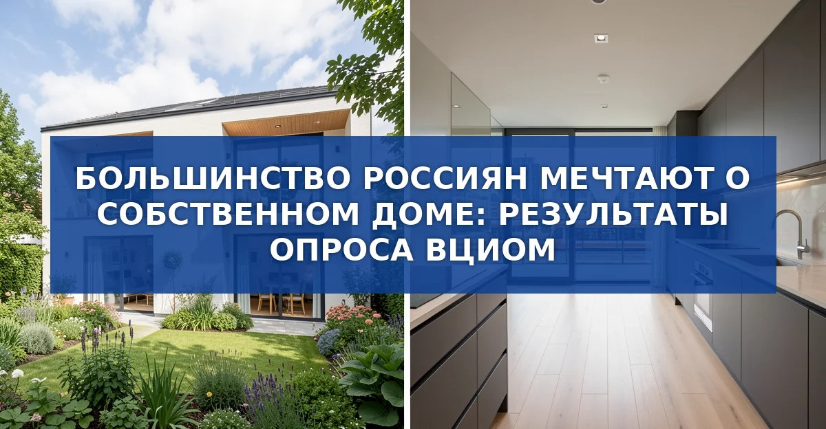 Большинство россиян мечтают о собственном доме: что показывает исследование