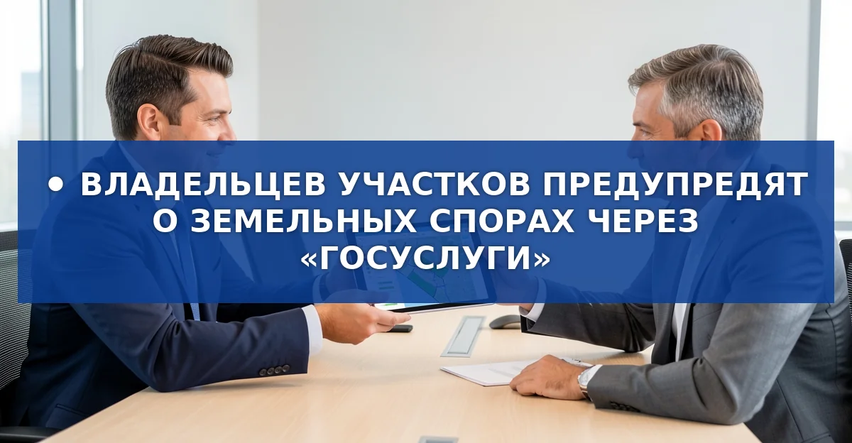 Госуслуги начнут предупреждать владельцев о потенциальных земельных спорах