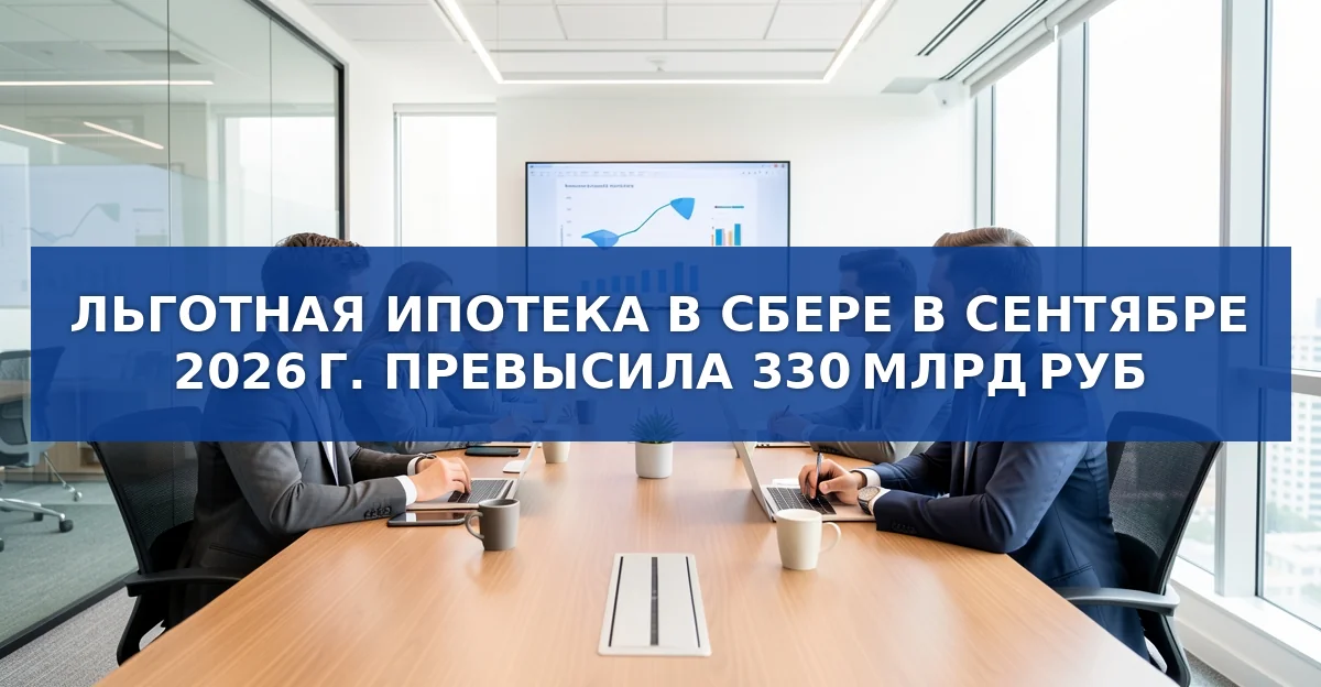 Сентябрь 2026 г.: льготная ипотека Сбербанка превысила 330 млрд рублей