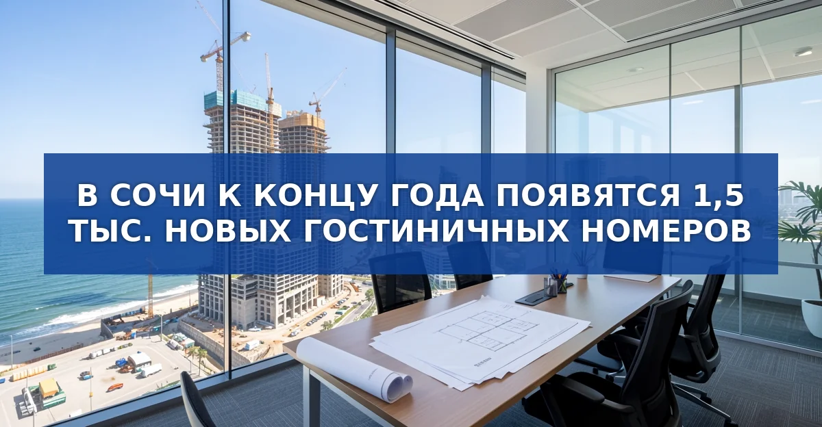 В Сочи к концу года появятся почти 1,5 тыс. новых гостиничных номеров