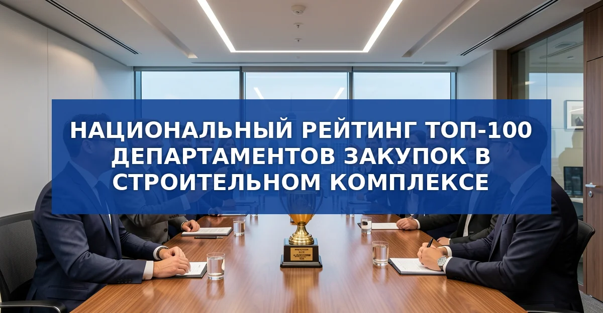 Национальный рейтинг ТОП‑100 департаментов закупок в строительном комплексе: победители и значение для отрасли