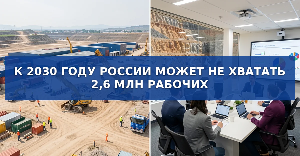 К 2030 году в России может возникнуть дефицит 2,6 млн рабочих мест