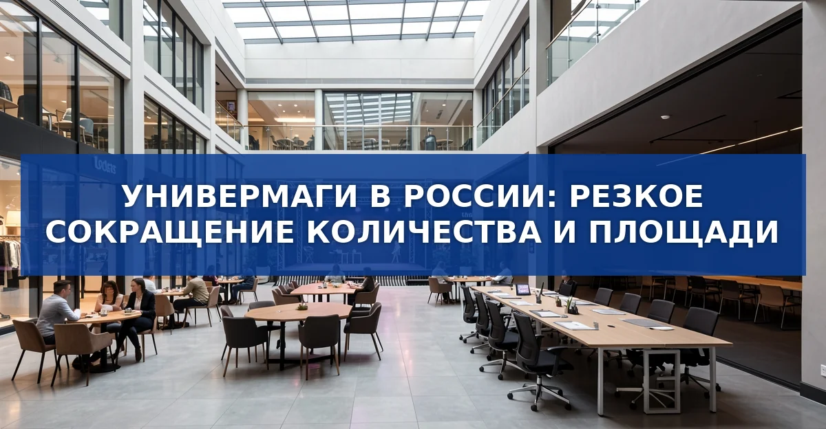 Универмаги в России: резкое падение количества и площади