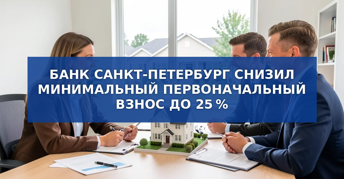 Снижение первоначального взноса по ипотеке до 25 %: новые возможности от Банка Санкт‑Петербург
