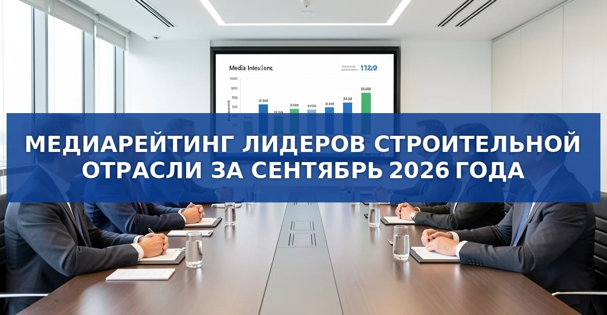 Медиарейтинг лидеров строительного сектора за сентябрь 2026 года: кто возглавил рейтинг и почему